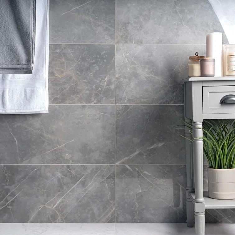 Bond Tile 12" x 24" Porcelain Marble Look Wall & Floor Tile