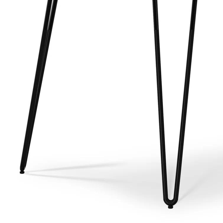 Hunter 66"W Solid Mango Wood Dining Table, Industrial Style with Hairpin Legs, Seats 6