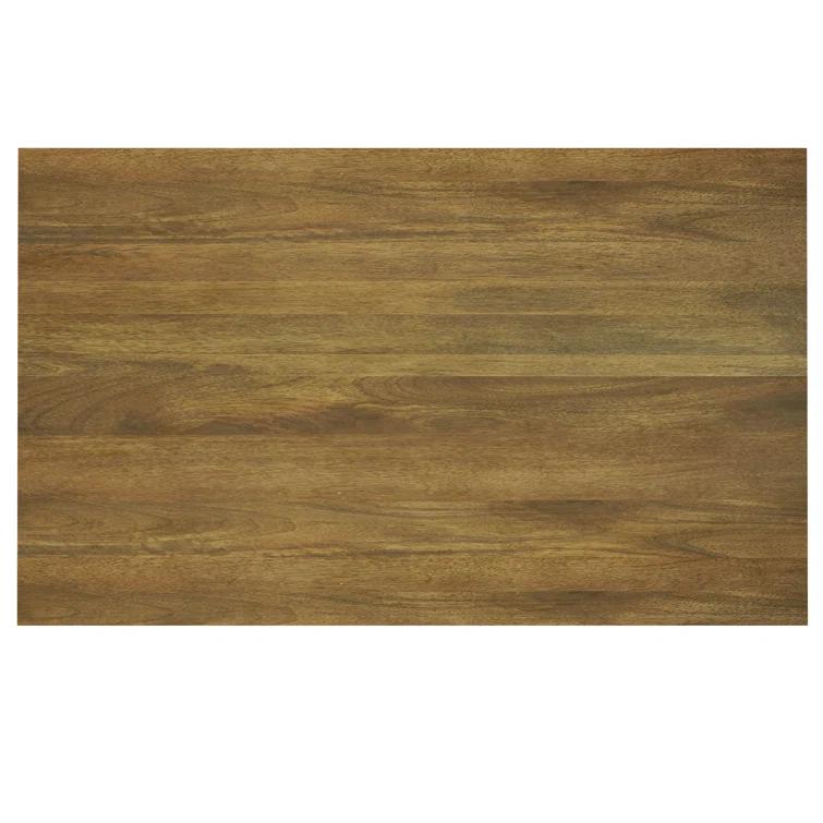 Hunter 66"W Solid Mango Wood Dining Table, Industrial Style with Hairpin Legs, Seats 6