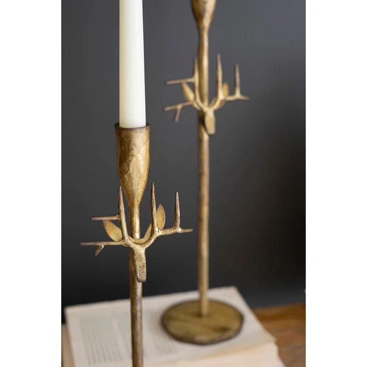 Albane 15.5" H Forged Iron Tabletop Candlestick