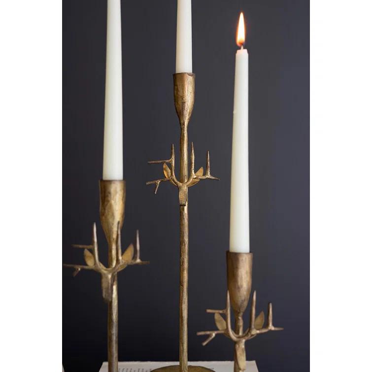 Albane 15.5" H Forged Iron Tabletop Candlestick