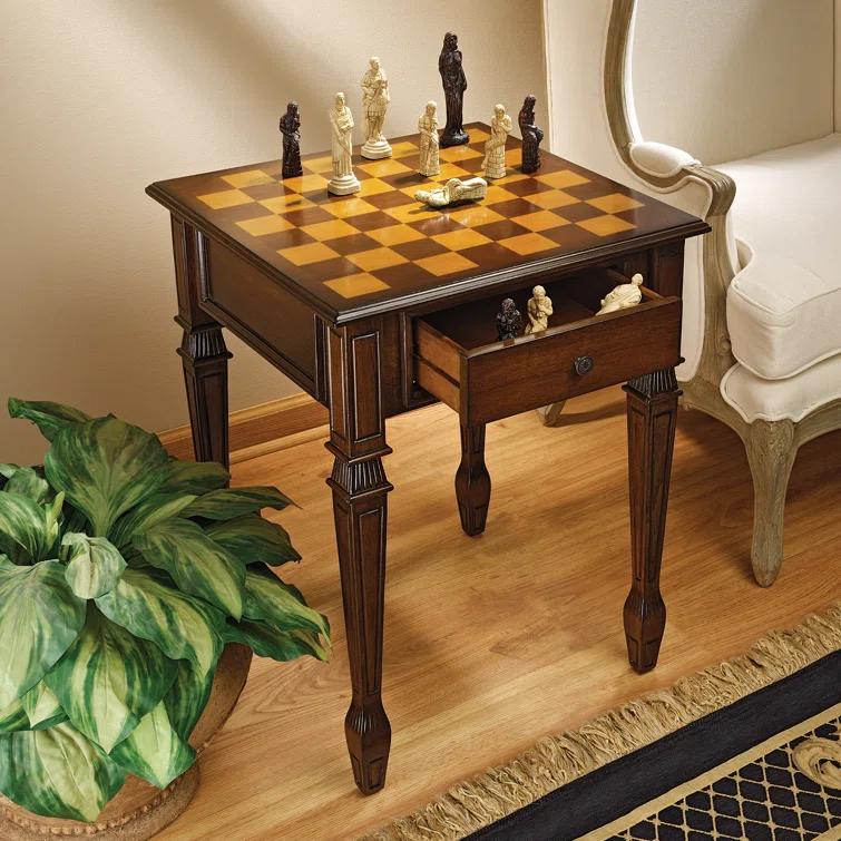 Design Toscano Walpole Manor 20.5" Square Chess Table