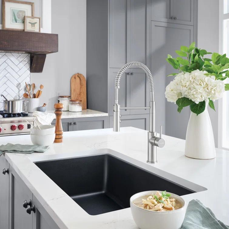 Liven SILGRANIT 33" L x 22" W Drop-In/Undermount Kitchen Sink