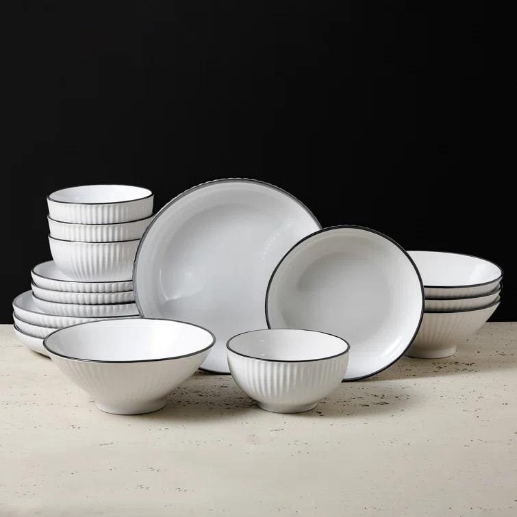 Christian Siriano Lustra 32 Piece Stoneware Dinnerware Set - Service for 8 (Set of 32)