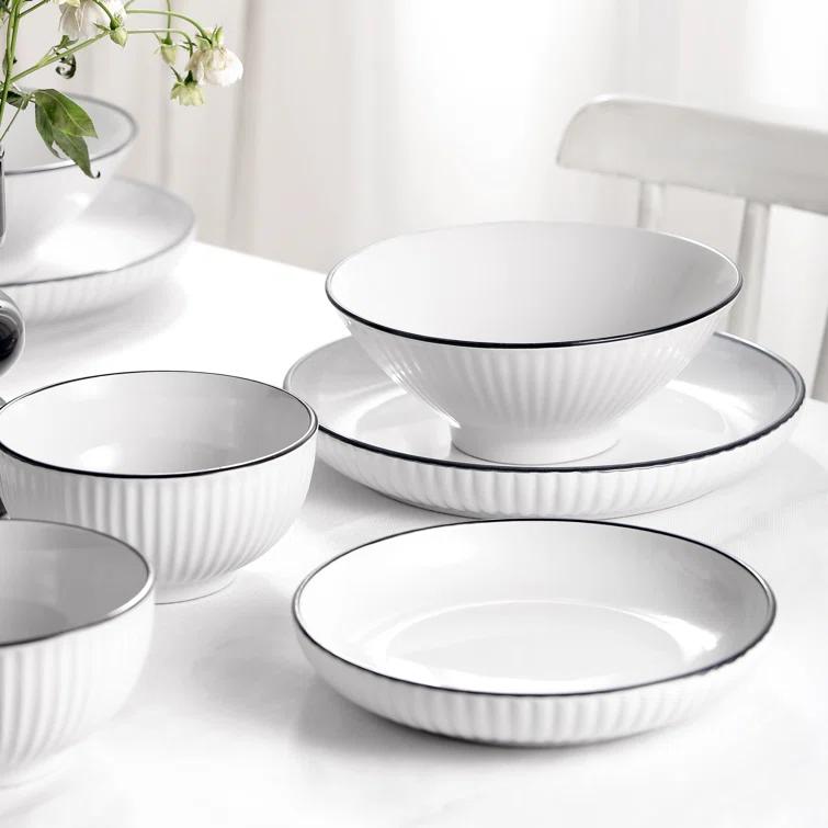 Christian Siriano Lustra 32 Piece Stoneware Dinnerware Set - Service for 8 (Set of 32)