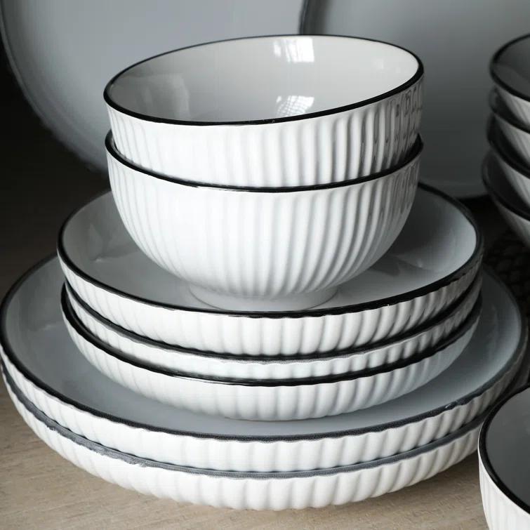 Christian Siriano Lustra 32 Piece Stoneware Dinnerware Set - Service for 8 (Set of 32)