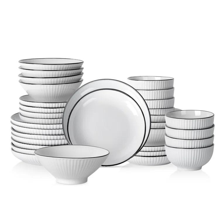 Christian Siriano Lustra 32 Piece Stoneware Dinnerware Set - Service for 8 (Set of 32)