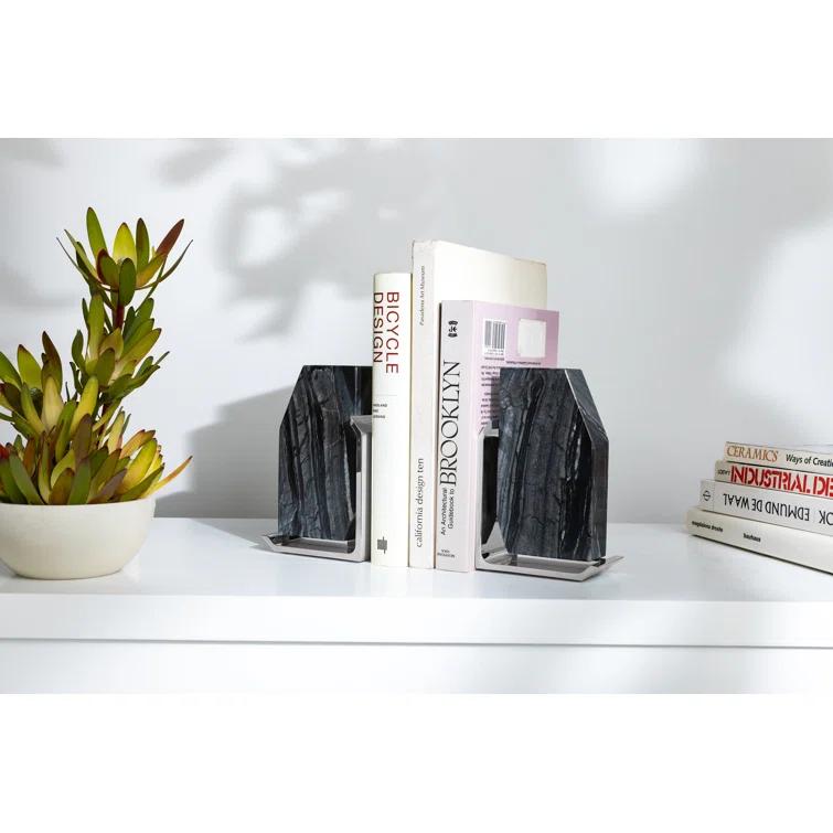 Anna New York Modern & Contemporary Non-Skid Bookends (Set of 2)