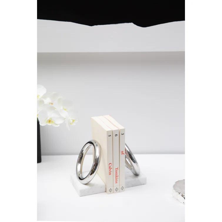 Anna New York Modern & Contemporary Non-Skid Bookends (Set of 2)