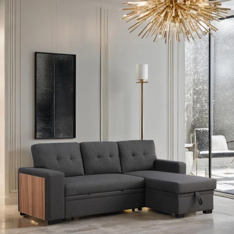 DEVION Furniture 3 - Piece Upholstered Sectional