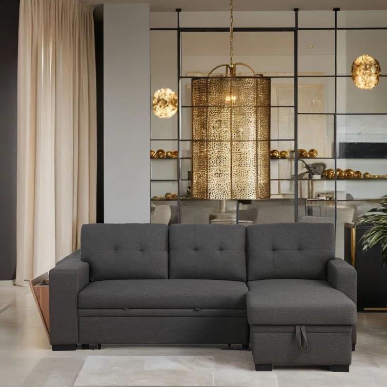 DEVION Furniture 3 - Piece Upholstered Sectional