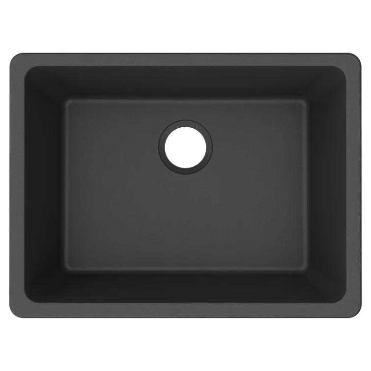 Elkay Quartz Classic 24-5/8" x 18-1/2" x 9-1/2" Single Bowl Undermount Sink, Graphite