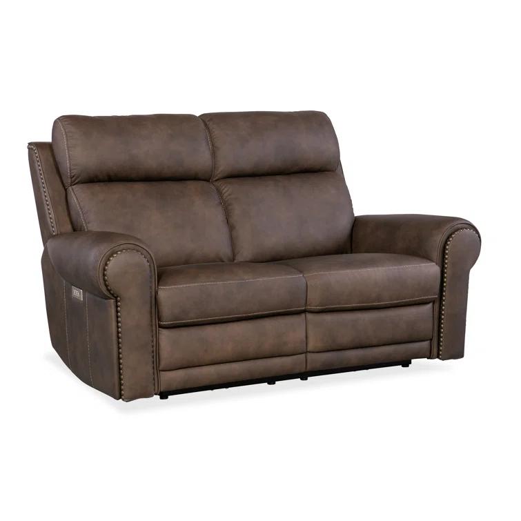 SS 66'' Leather Power Reclining Loveseat