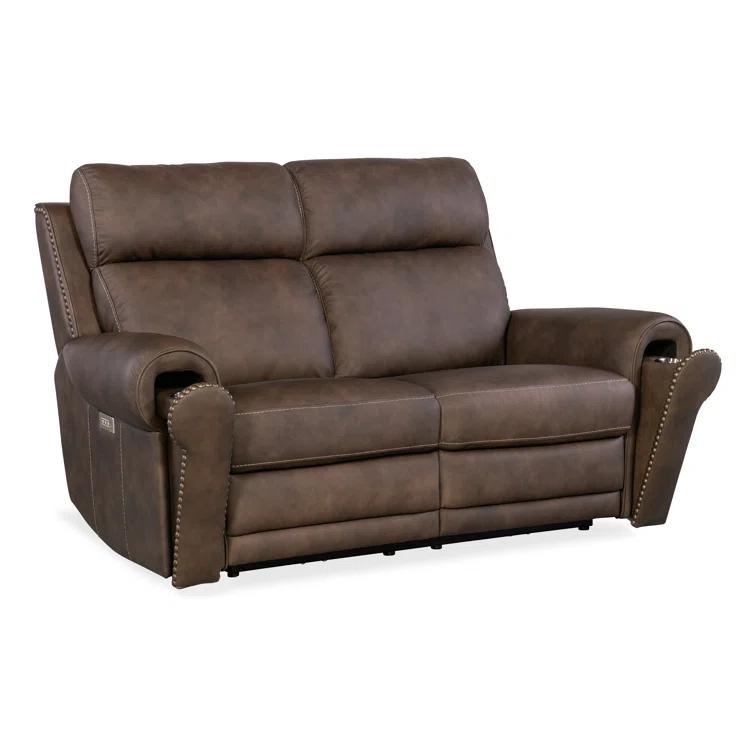 SS 66'' Leather Power Reclining Loveseat