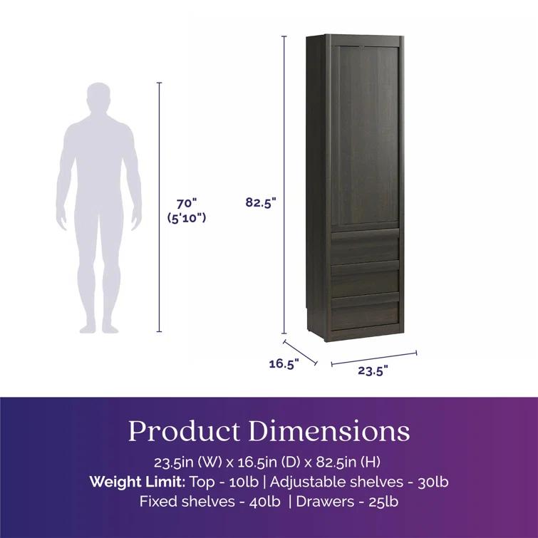 Paramount Armoire Wardrobe Storage Cabinet with Drawers