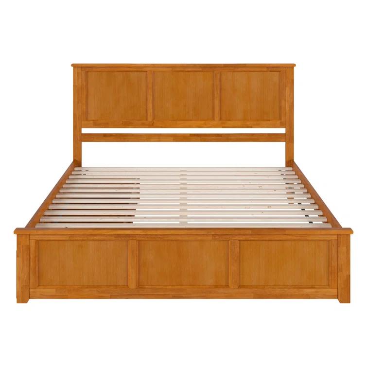 Solid Wood Platform Storage Bed