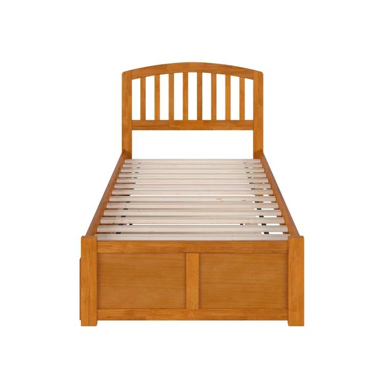 Richmond Solid Wood Platform Bed with Panel Footboard and Trundle
