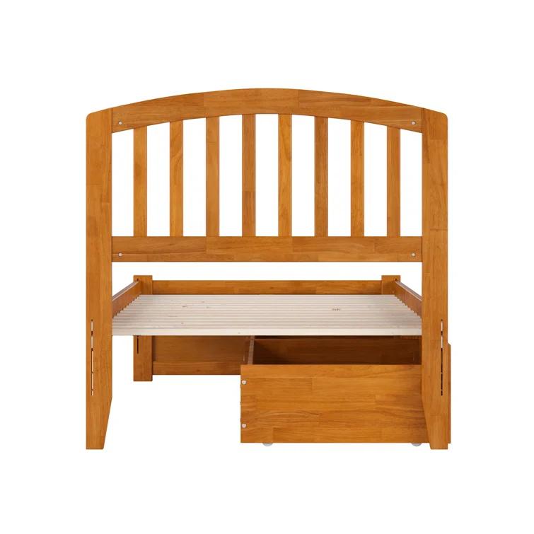 Solid Wood Platform Storage Bed