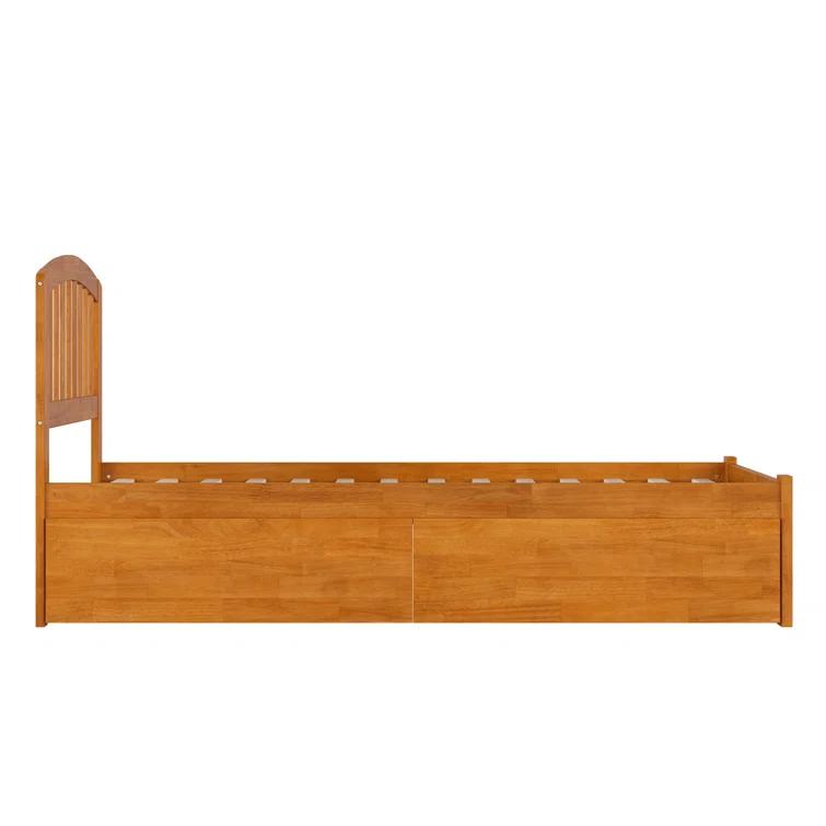 Solid Wood Platform Storage Bed