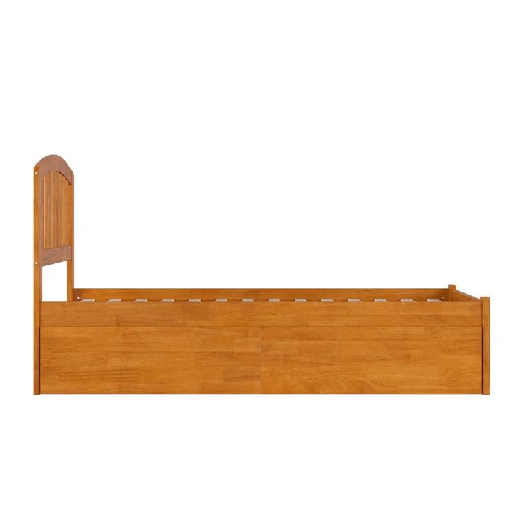 Solid Wood Platform Storage Bed