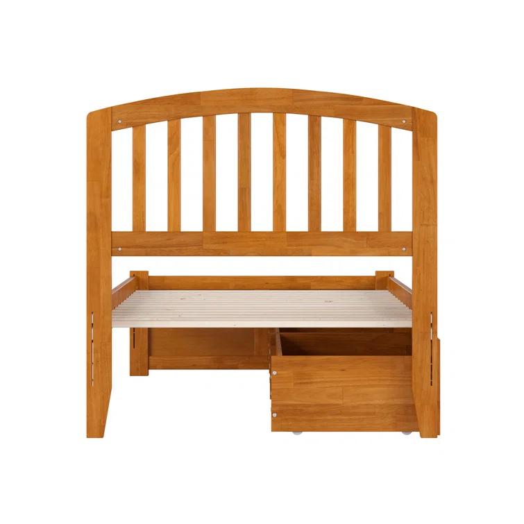 Solid Wood Platform Storage Bed
