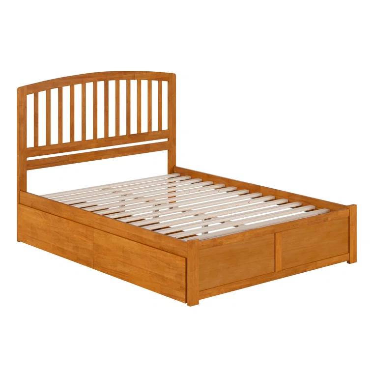 Solid Wood Platform Storage Bed