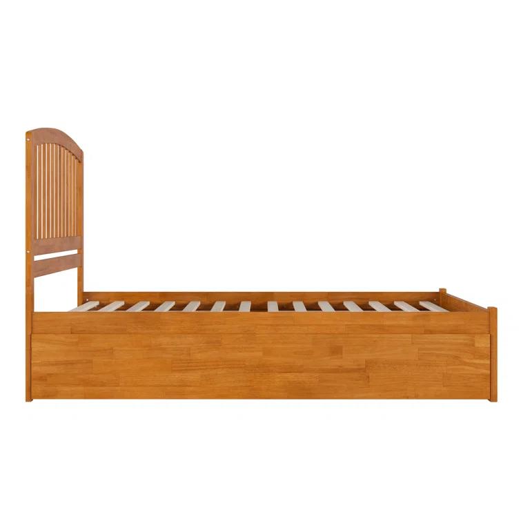 Richmond Solid Wood Platform Bed with Panel Footboard and Trundle