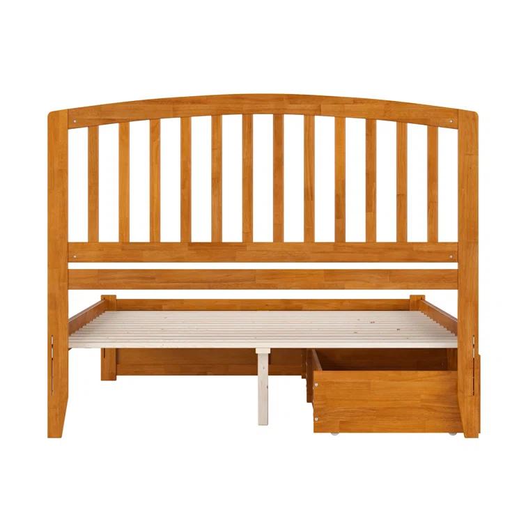 Solid Wood Platform Storage Bed