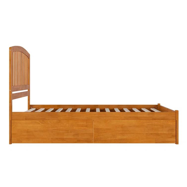 Solid Wood Platform Storage Bed