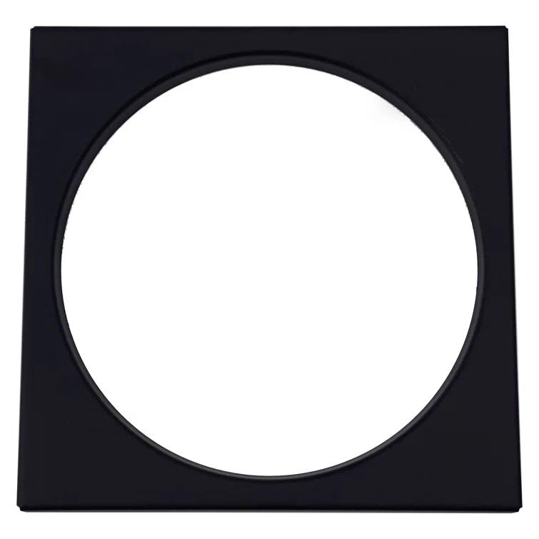 4-1/4" Brass Shower Tile Square with 3-1/2" OD Round Drain Cover