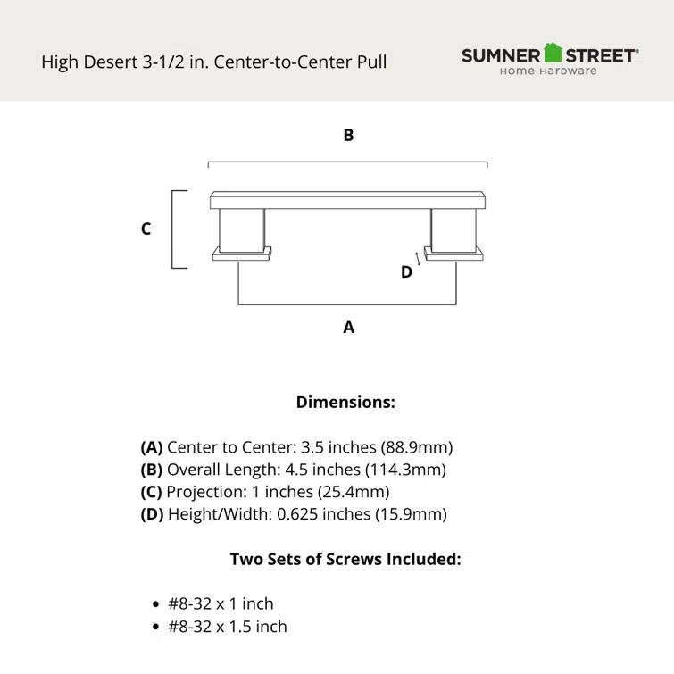 High Desert 3 1/2" Center to Center Bar Pull