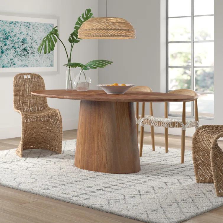 Beth Oval Dining Table, Brown