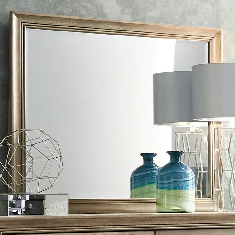 Eleora Upholstered Bed, Dresser & Mirror, Night Stand