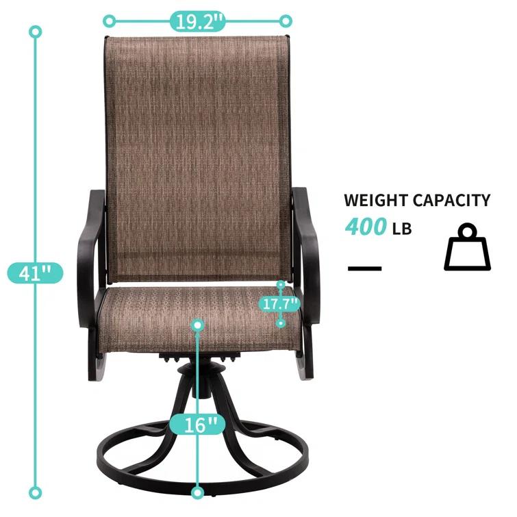 Joclynn Swivel Patio Dining Armchair