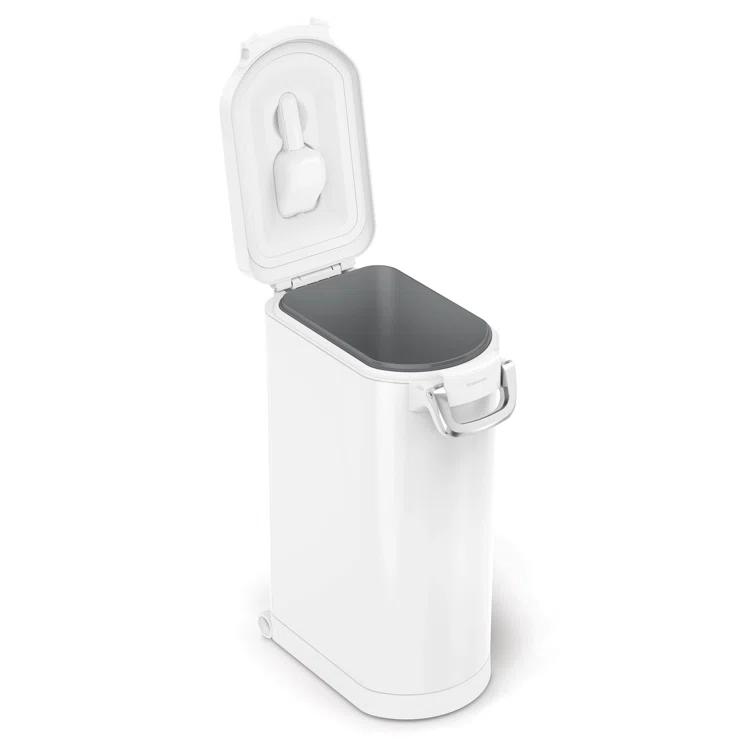 simplehuman Pet Food Storage Container Stainless Steel for Dog Food, Cat Food, and Bird Feed
