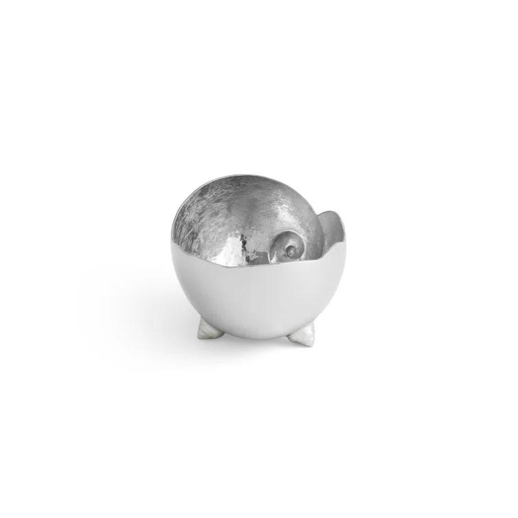 Small Silver Ocean Reef Moon Shell Bowl