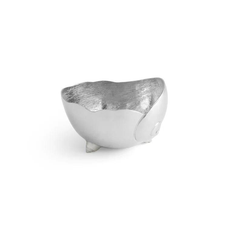 Small Silver Ocean Reef Moon Shell Bowl