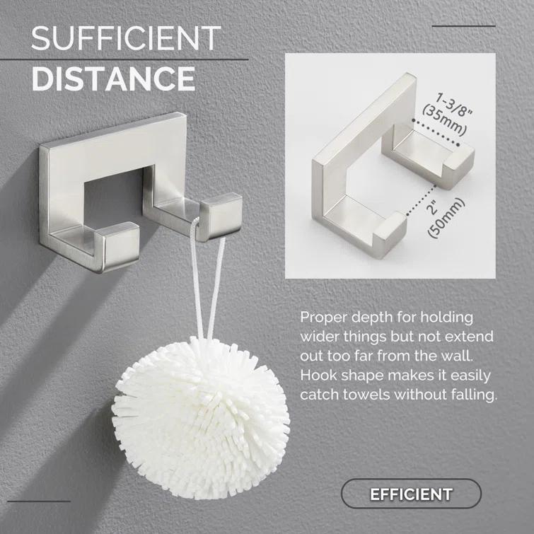 AngleSimple KB082 Double Wall Mounted Robe Hook