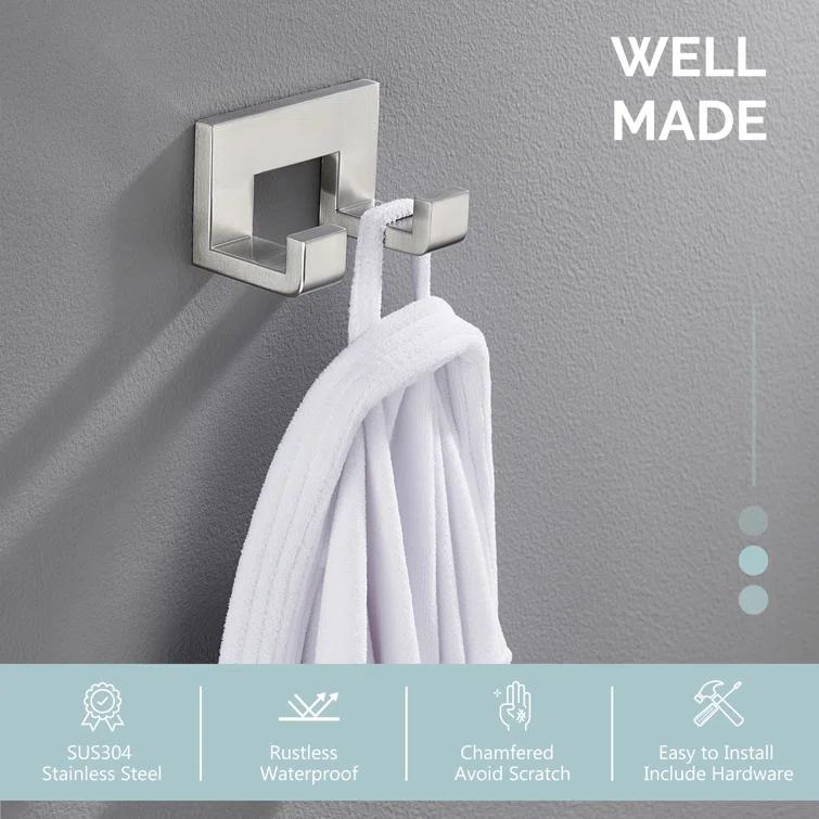AngleSimple KB082 Double Wall Mounted Robe Hook