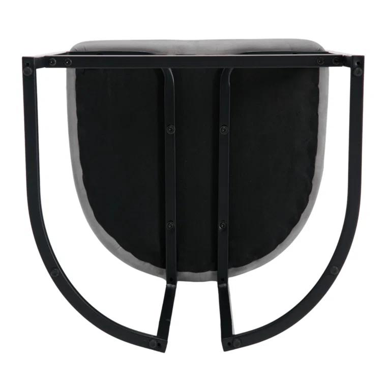 Ivy Bronx Modern Upholstered Hollow Bar Stool With Armrests And Footrests, Barrel High Stools (Set of 2)