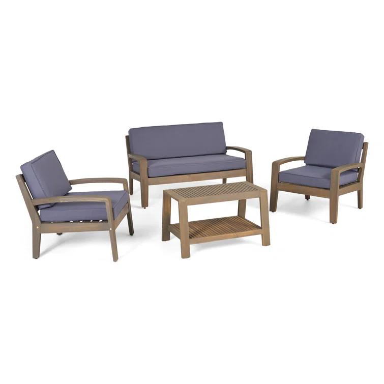 Acacia 4 - Person Patio Conversation Sets with Cushions
