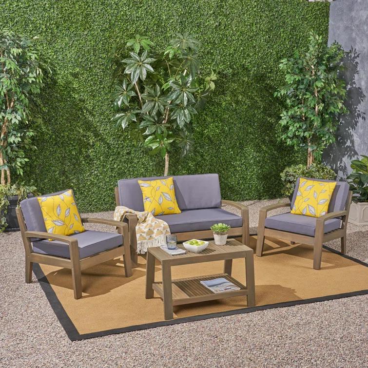 Acacia 4 - Person Patio Conversation Sets with Cushions
