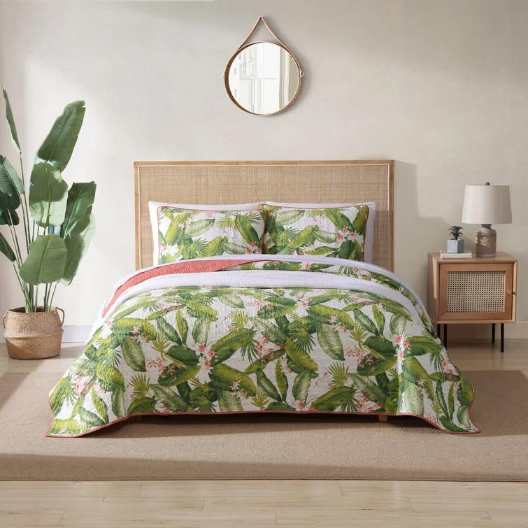 Tommy Bahama Aregada Dock Cotton Reversible Quilt Set