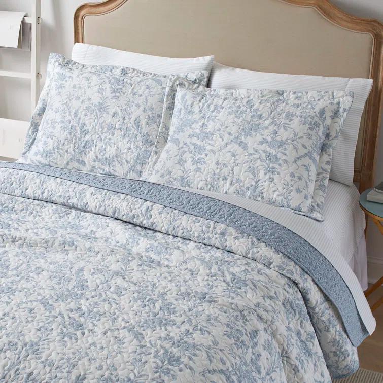 Laura Ashley Amberley Reversible Cotton Quilt Set