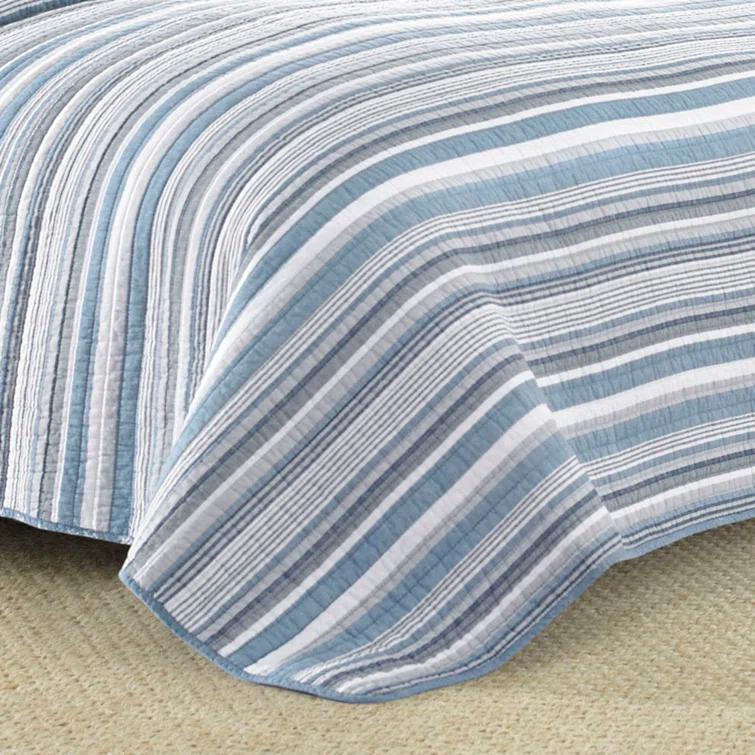 Nautica Nautica Jettison Cotton Reversible Blue Quilt Set