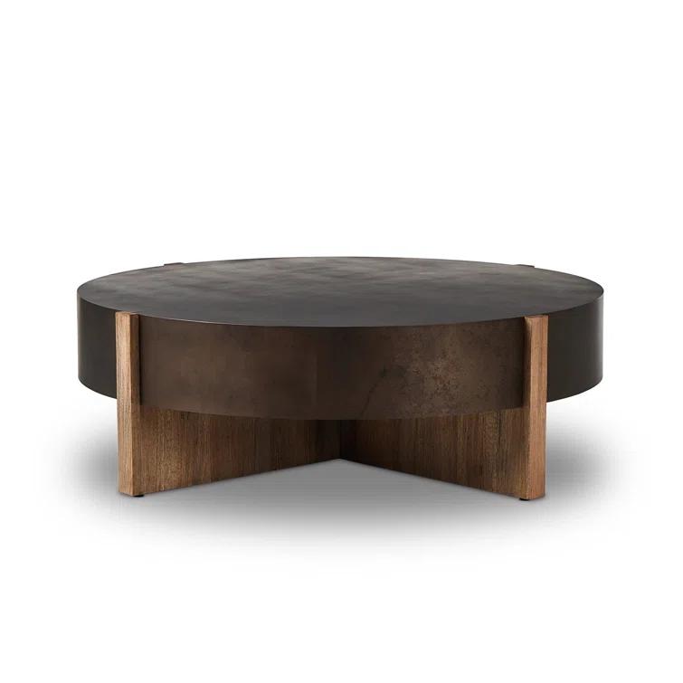 Millwood Pines Felichia Large Coffee Table-Distressed Iron