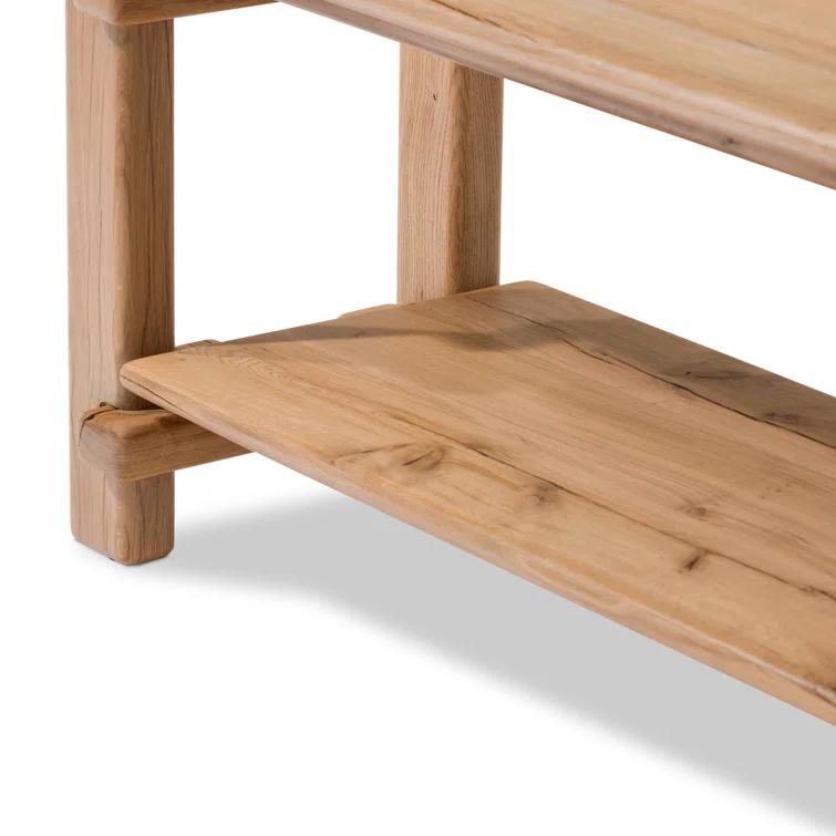 Natural Reclaimed French Oak Console Table with Storage