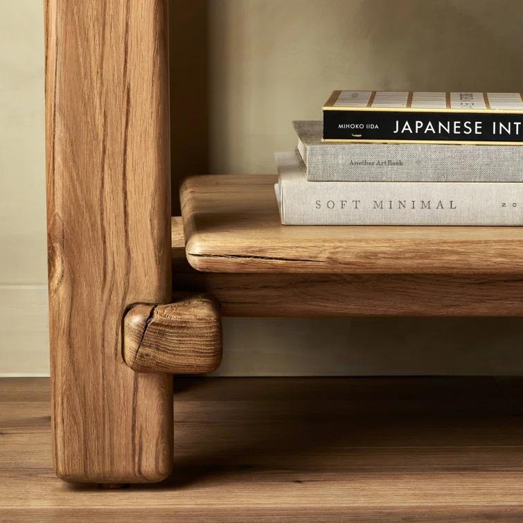 Natural Reclaimed French Oak Console Table with Storage