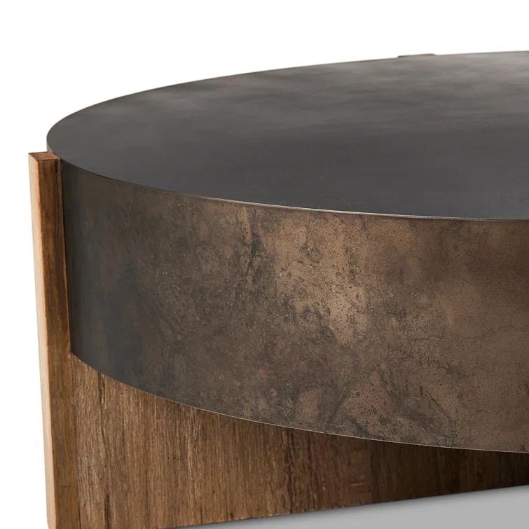 Millwood Pines Felichia Large Coffee Table-Distressed Iron