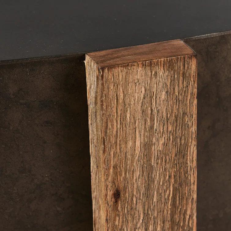 Millwood Pines Felichia Large Coffee Table-Distressed Iron